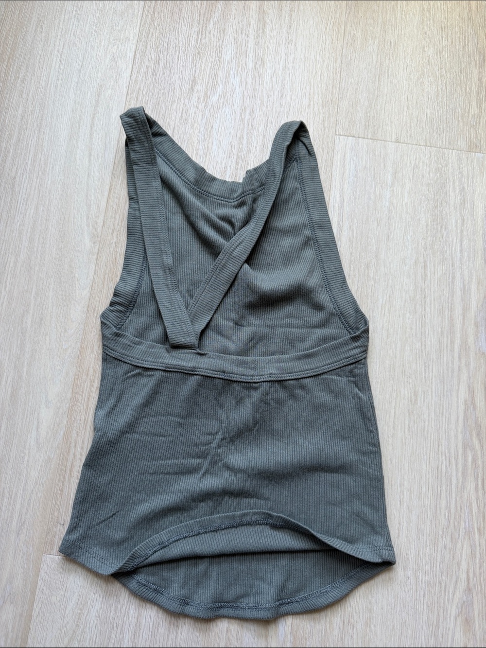The Line by K Olive Ribbed Tank Top - Picture 4 of 5